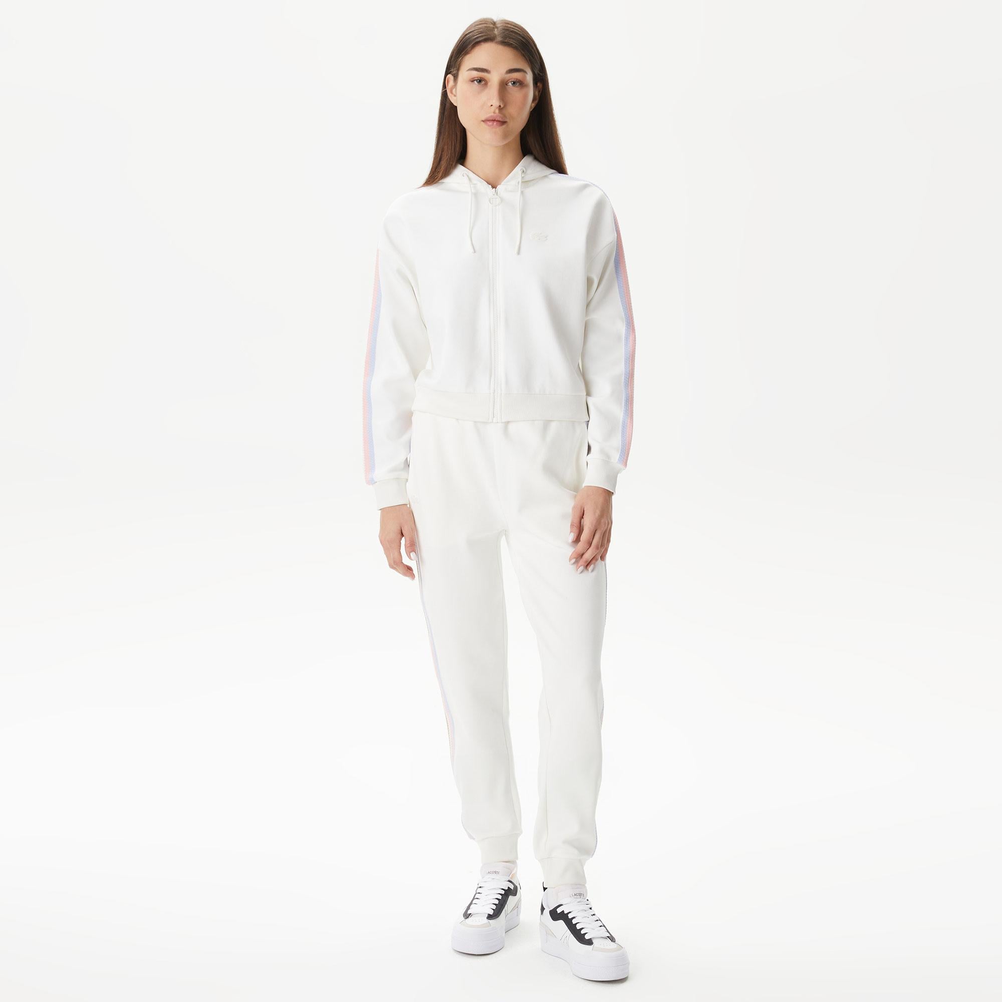 Kadın Relaxed Fit Kapüşonlu Beyaz Sweatshirt