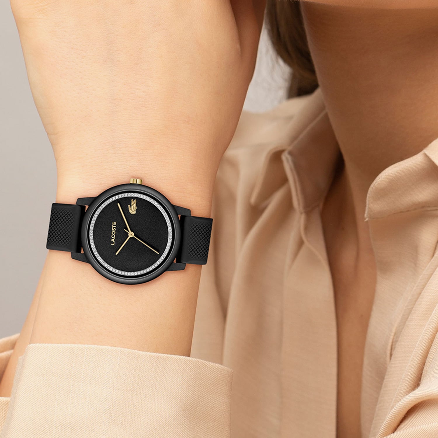  Lacoste L.12.12 Kadın Siyah Saat