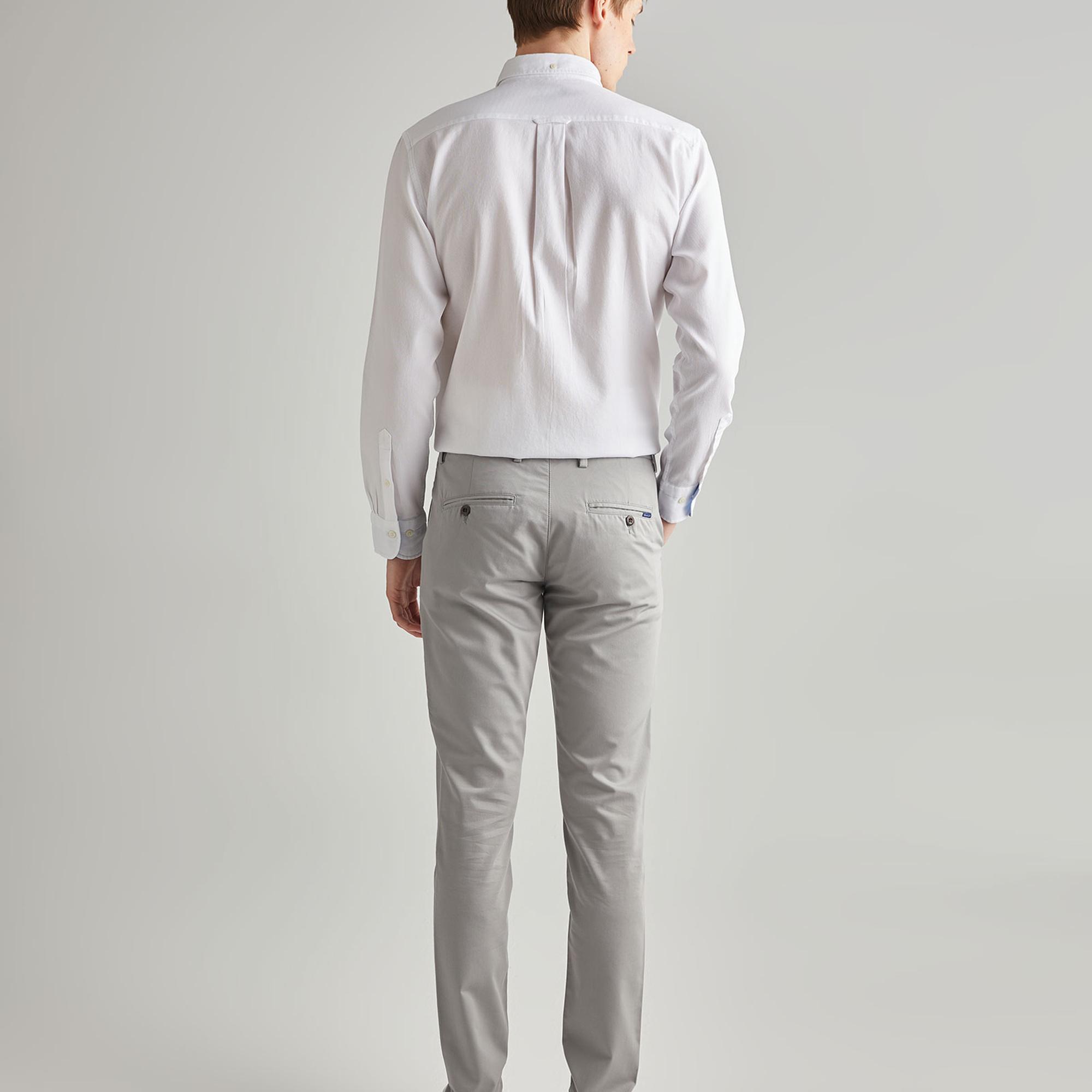 Gant Erkek Gri Slim Fit Hallden Pantolon