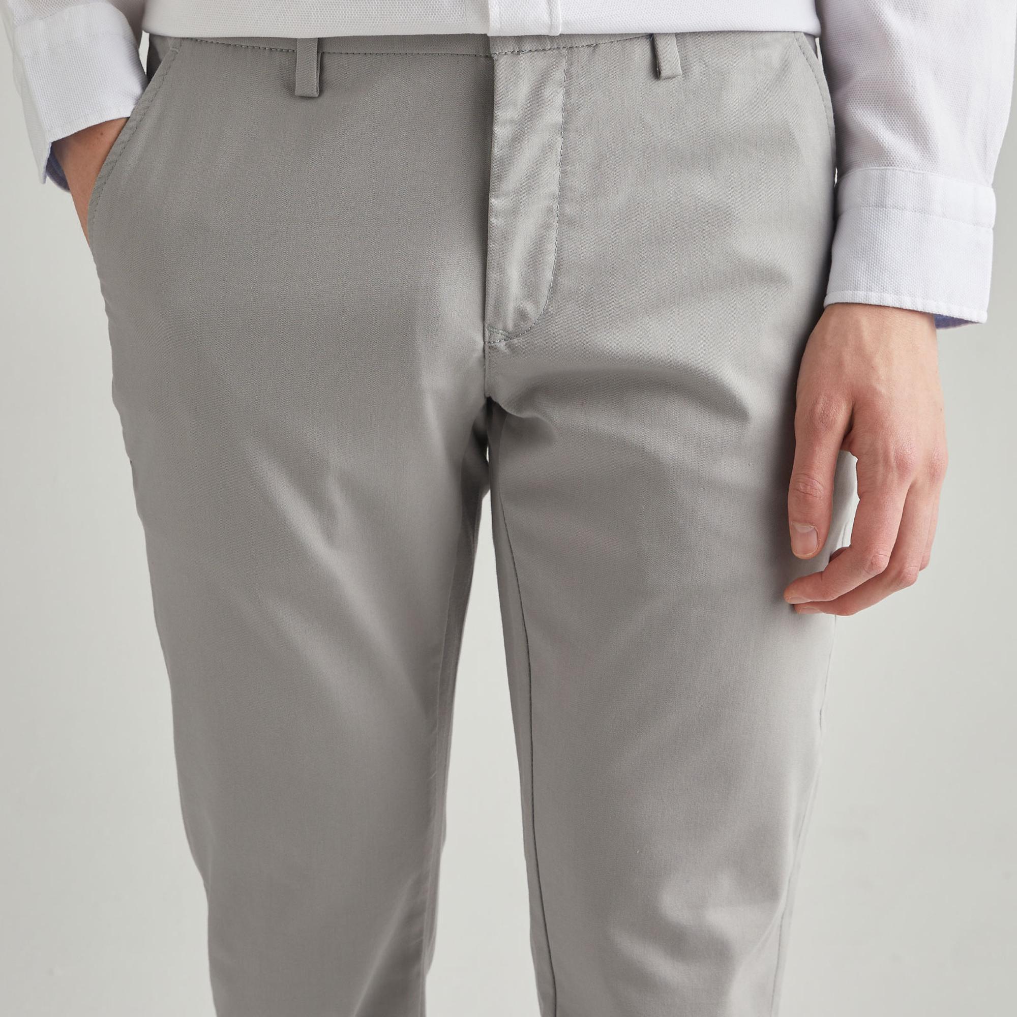 Gant Erkek Gri Slim Fit Hallden Pantolon
