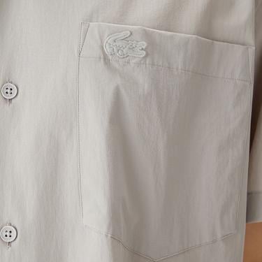  Erkek Relaxed Fit Kısa Kollu Gri Gömlek