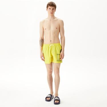 Erkek Baskılı Sarı Mayo Şort