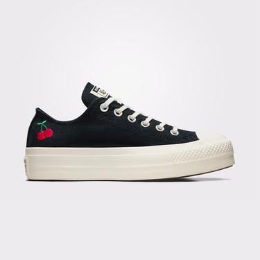  Converse Chuck Taylor All Star Lift Platform Cherries Kadın Siyah Sneaker