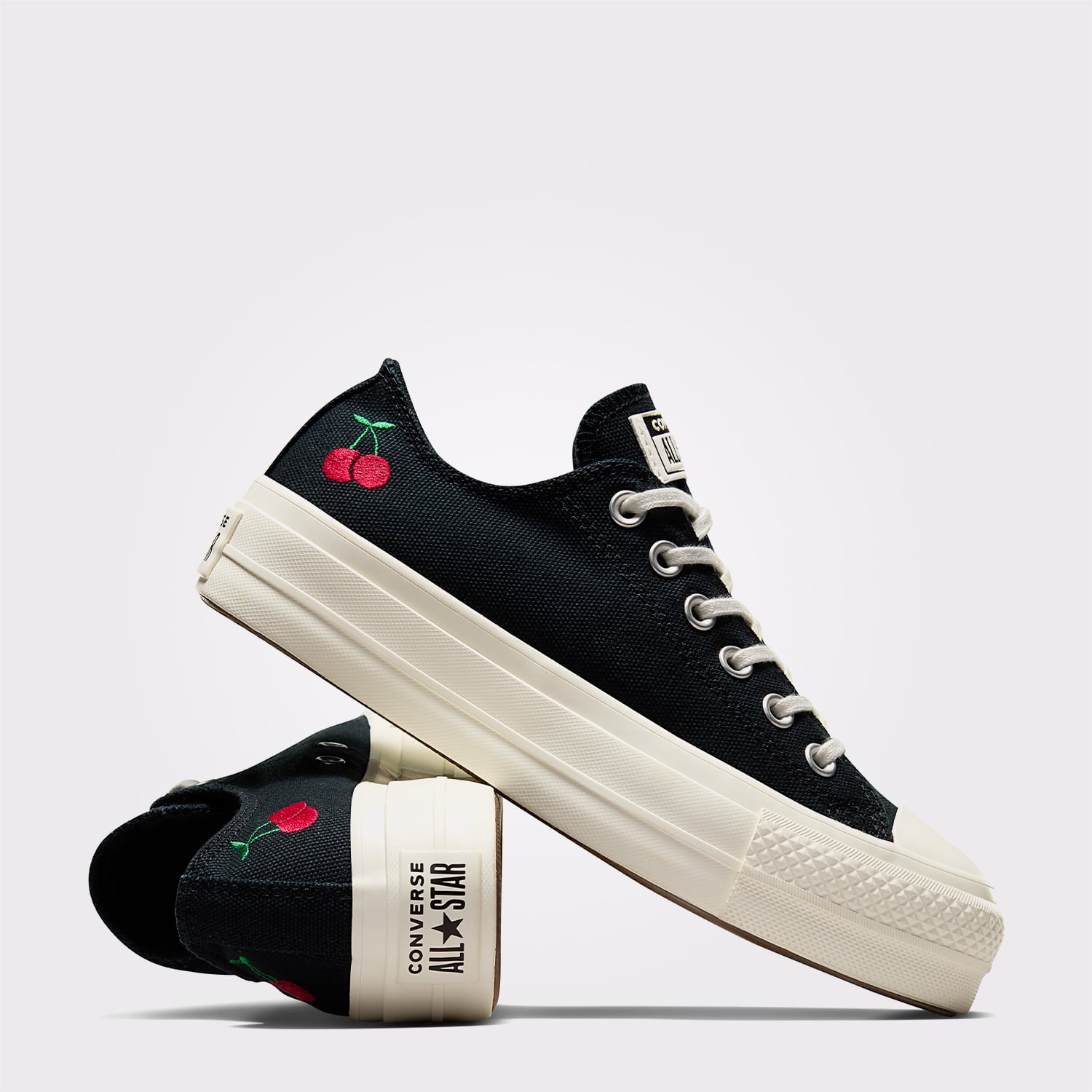 Converse Converse Chuck Taylor All Star Lift Platform Cherries Kadın Siyah Sneaker | FashFed Siyah - 6. görsel