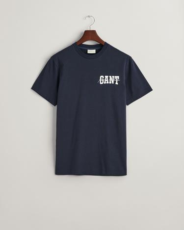  GANT Erkek Lacivert Regular Fit Bisiklet Yaka Logolu T-shirt
