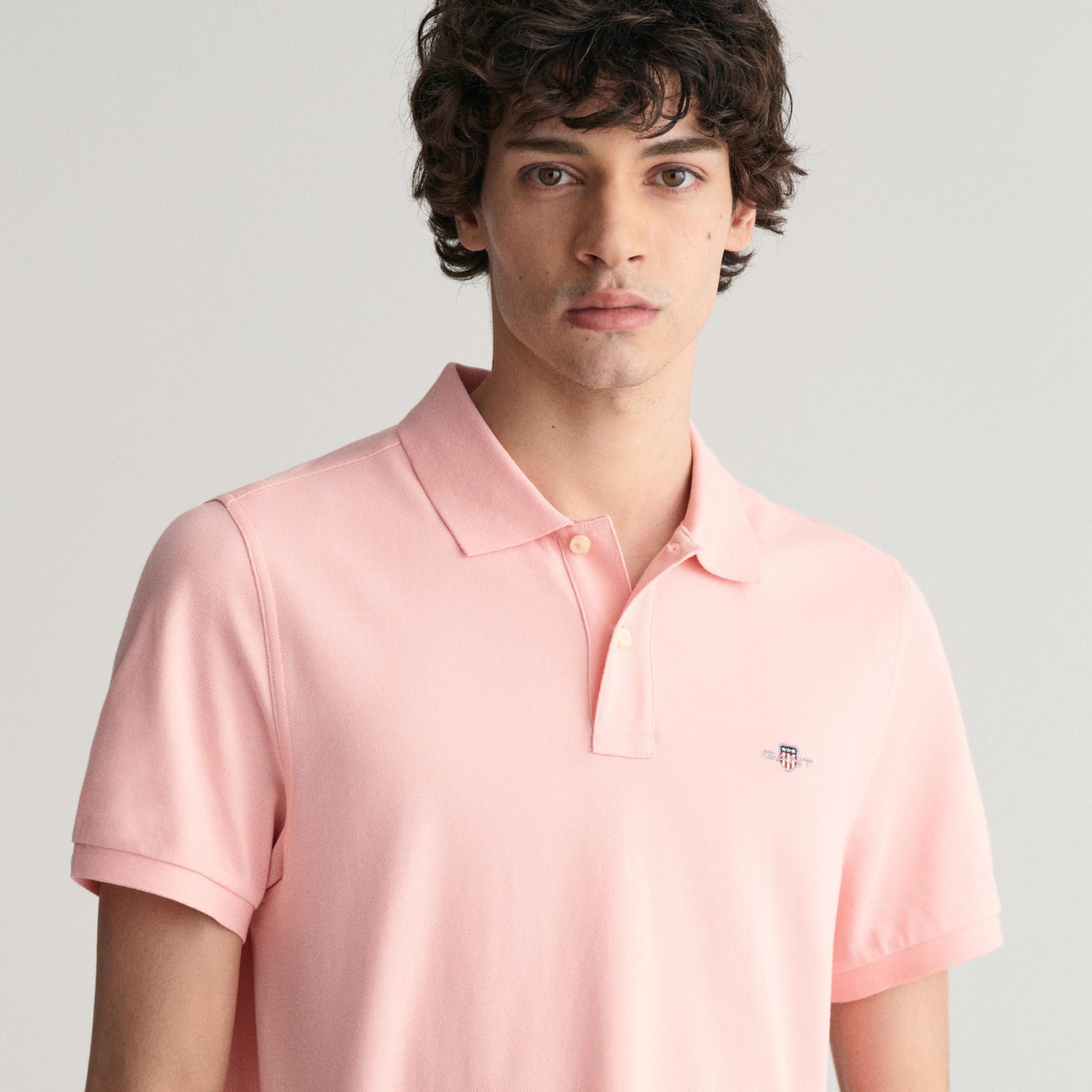 GANT Erkek Pembe Regular Fit Logolu Polo