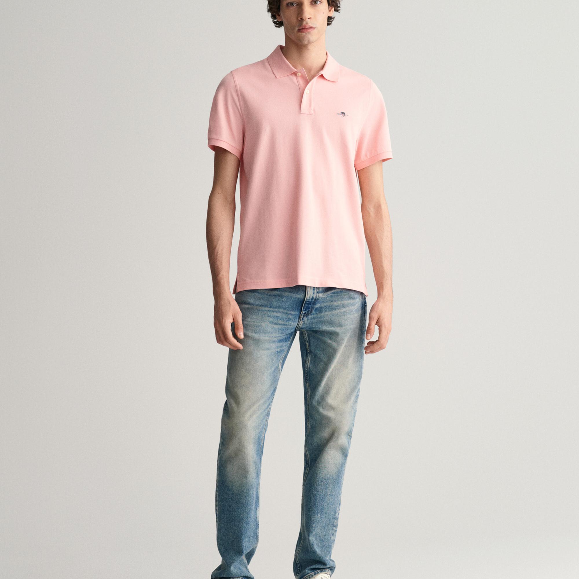 GANT Erkek Pembe Regular Fit Logolu Polo