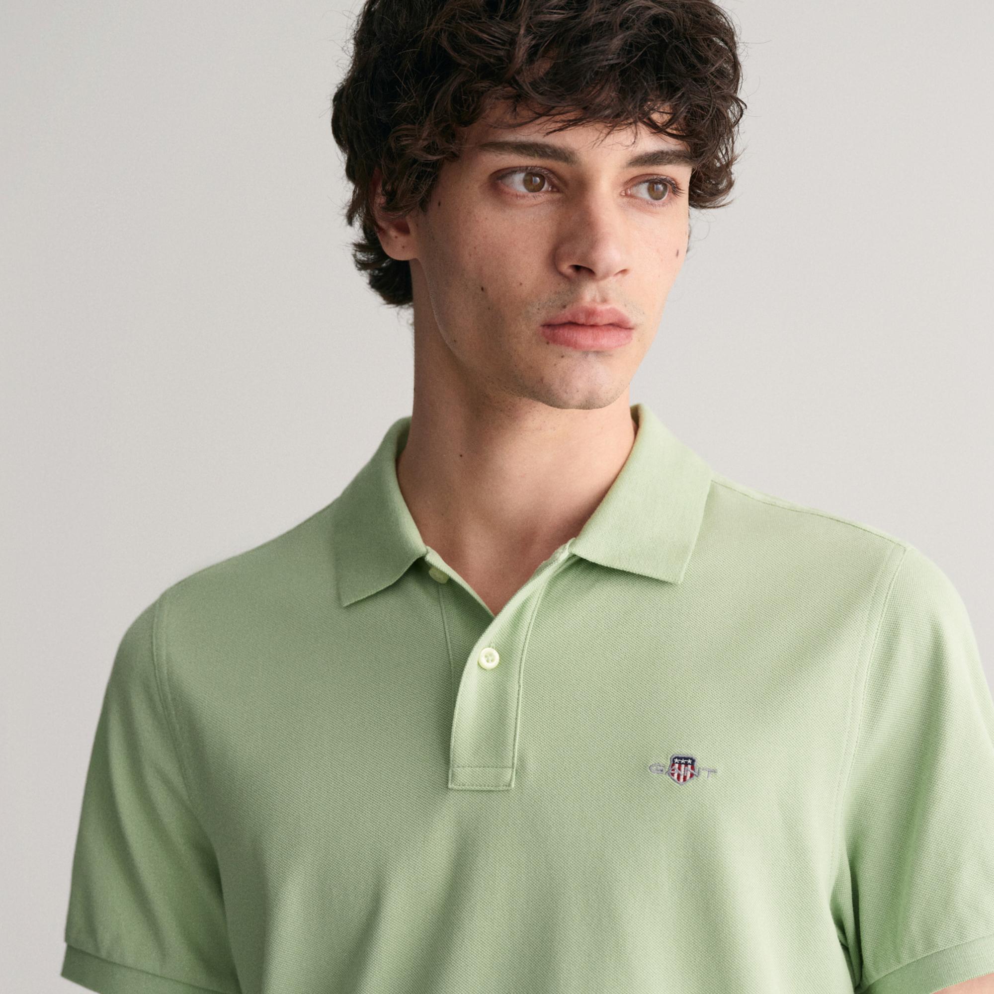 GANT Erkek Yeşil Regular Fit Polo