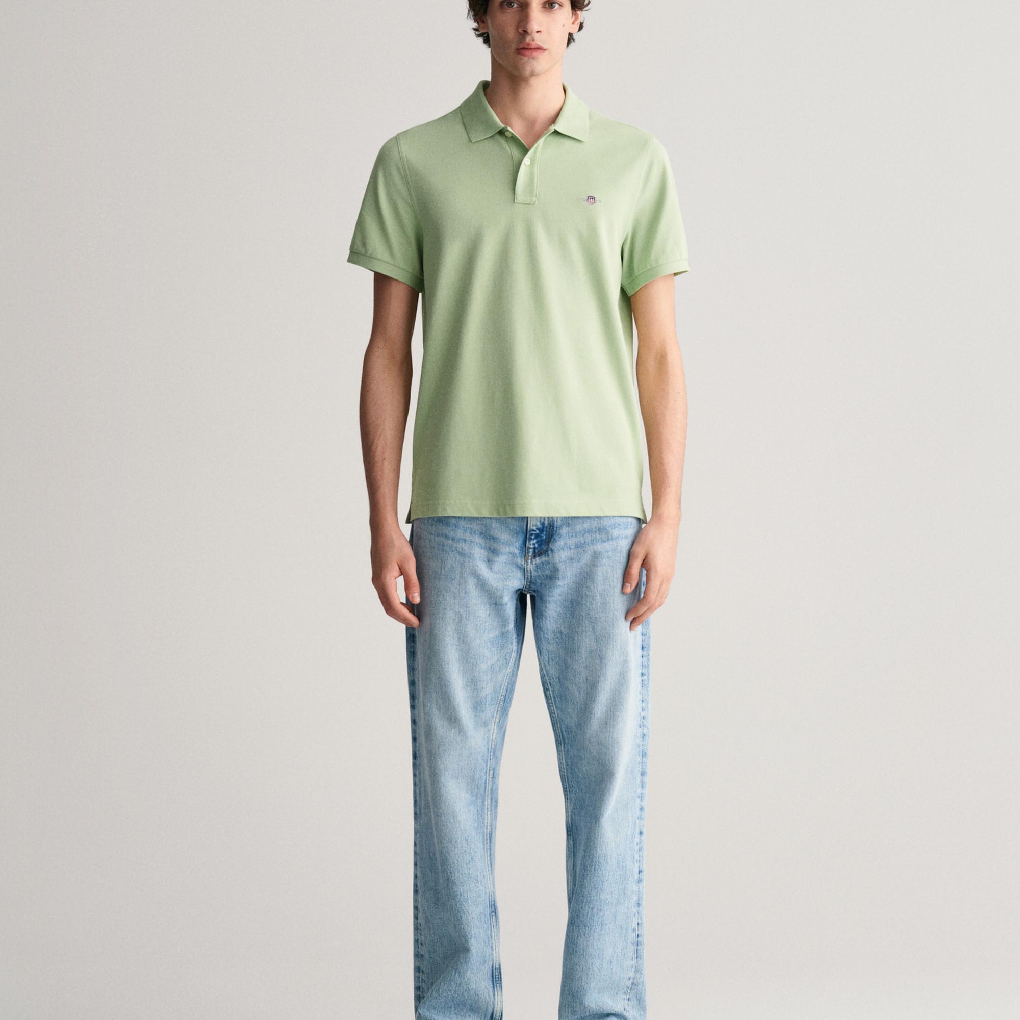 GANT Erkek Yeşil Regular Fit Polo