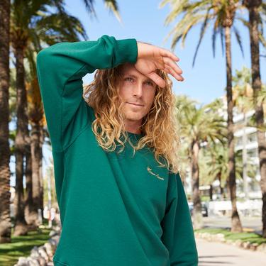  Maison Sacrée Maison Sacrée Yeşil Basic Sweatshirt