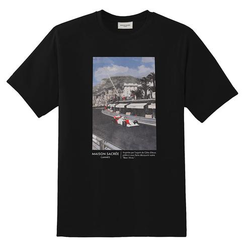  Maison Sacrée Mona Siyah Baskılı T-Shirt