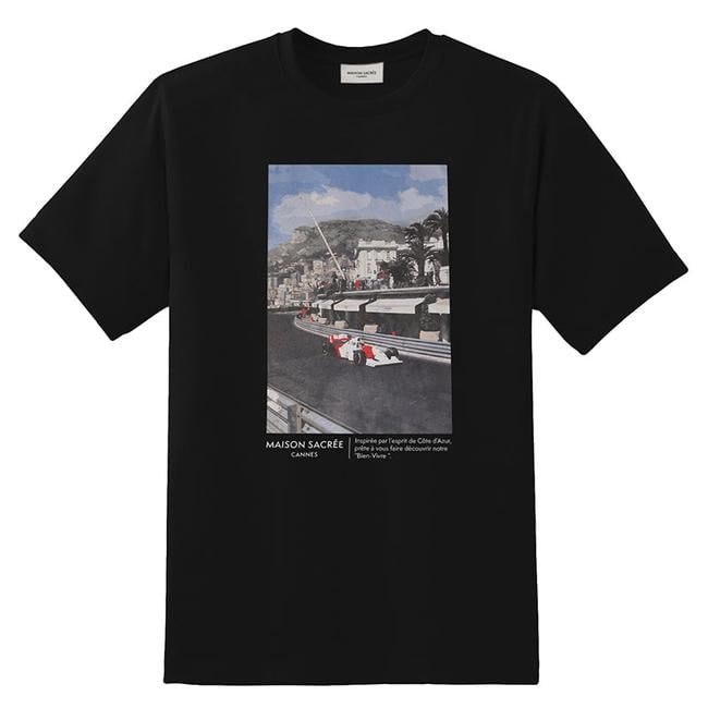  Maison Sacrée Mona Siyah Baskılı T-Shirt