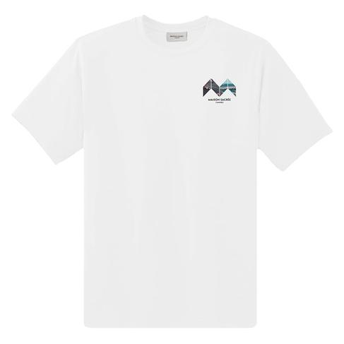  Maison Sacrée Sur La Route Bej Baskılı T-Shirt