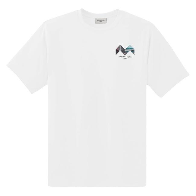  Maison Sacrée Sur La Route Bej Baskılı T-Shirt