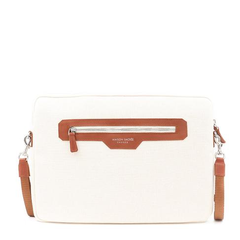 Maison Sacrée Èze Bej Kanvas 15"-16" Laptop Kılıfı