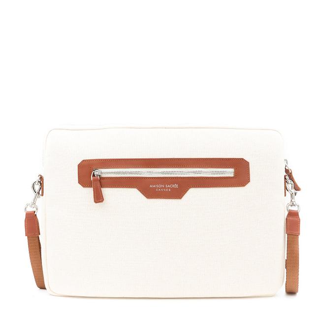  Maison Sacrée Èze Bej Kanvas 15"-16" Laptop Kılıfı