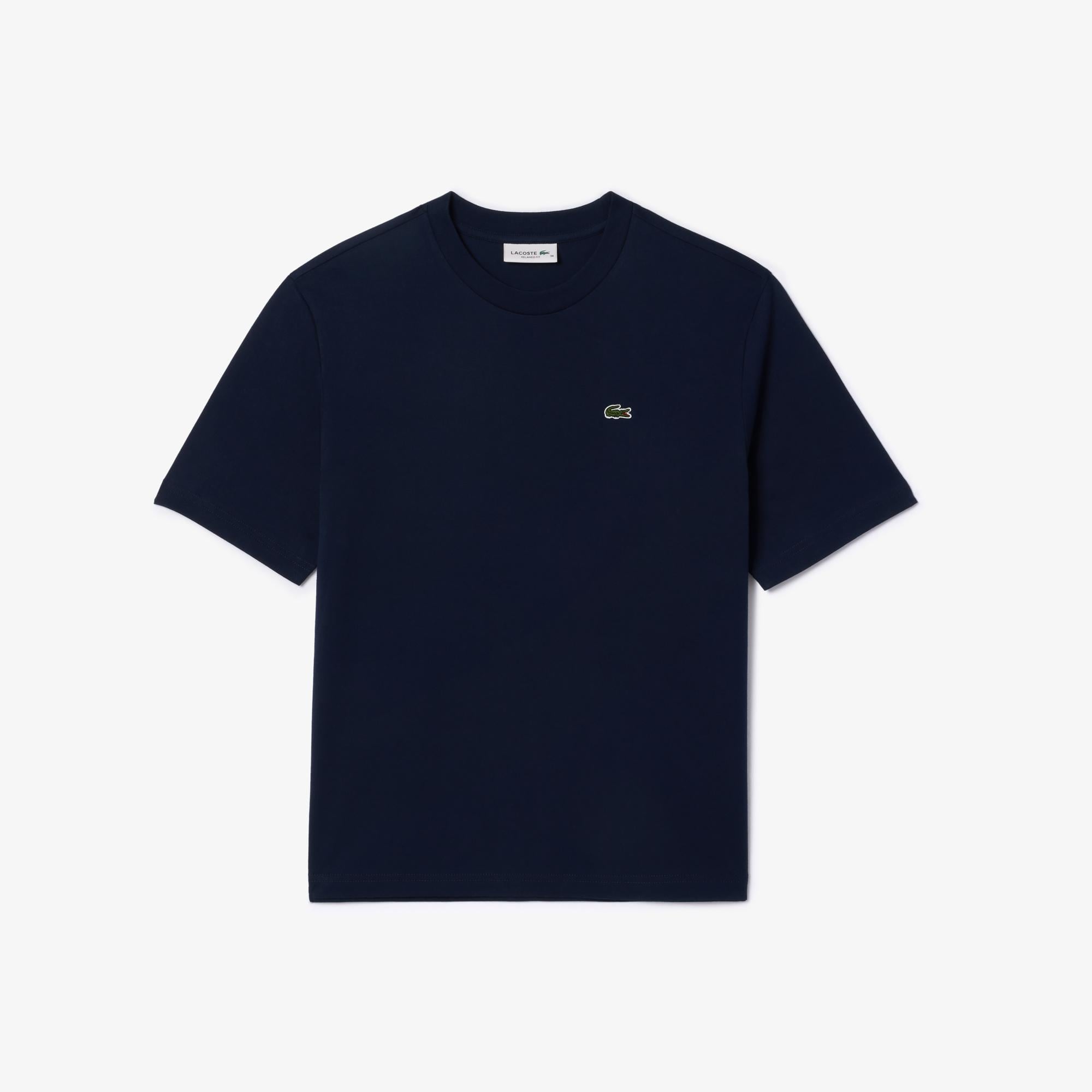 Lacoste Kadın Relaxed Fit Bisiklet Yaka Lacivert T-Shirt