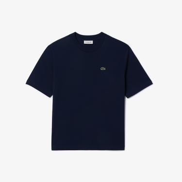  Lacoste Kadın Relaxed Fit Bisiklet Yaka Lacivert T-Shirt