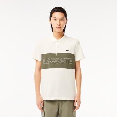  Erkek Regular Fit Renk Bloklu Krem Polo