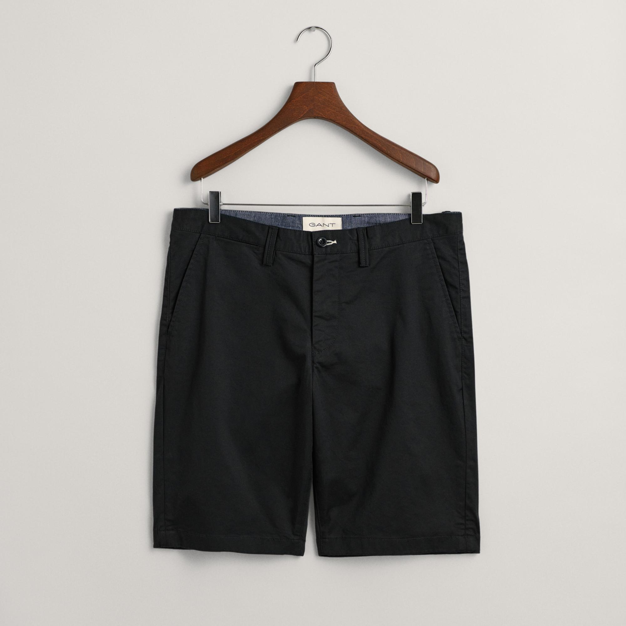 GANT Erkek Siyah Relaxed Fit Chino Şort