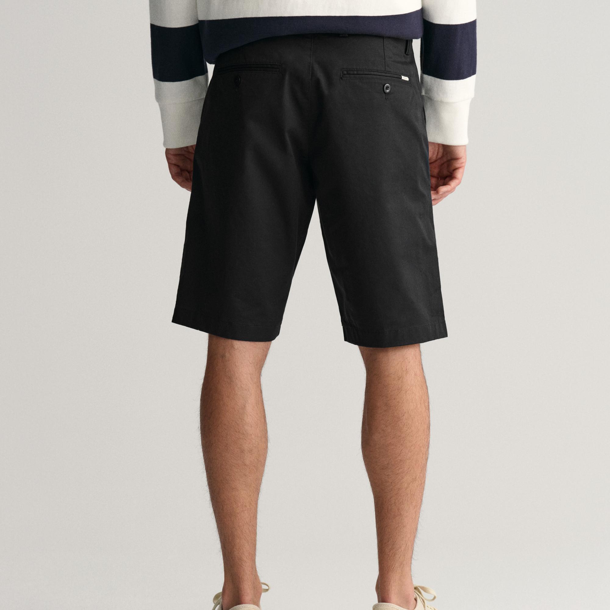 GANT Erkek Siyah Relaxed Fit Chino Şort