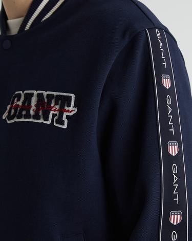  GANT Erkek Lacivert Hakim Yaka Logolu Bomber Ceket