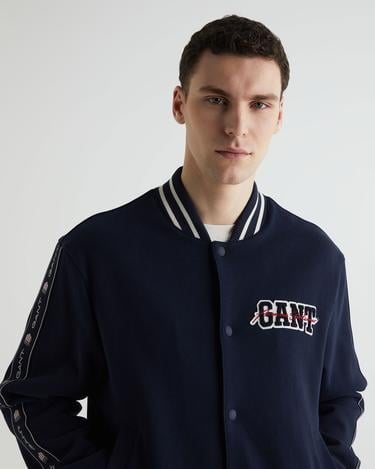  GANT Erkek Lacivert Hakim Yaka Logolu Bomber Ceket