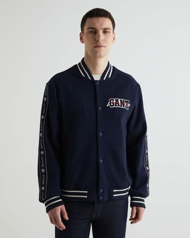  GANT Erkek Lacivert Hakim Yaka Logolu Bomber Ceket