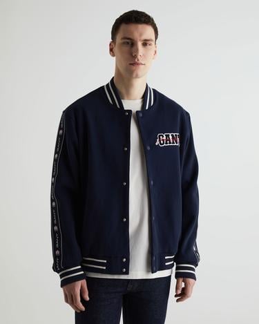  GANT Erkek Lacivert Hakim Yaka Logolu Bomber Ceket