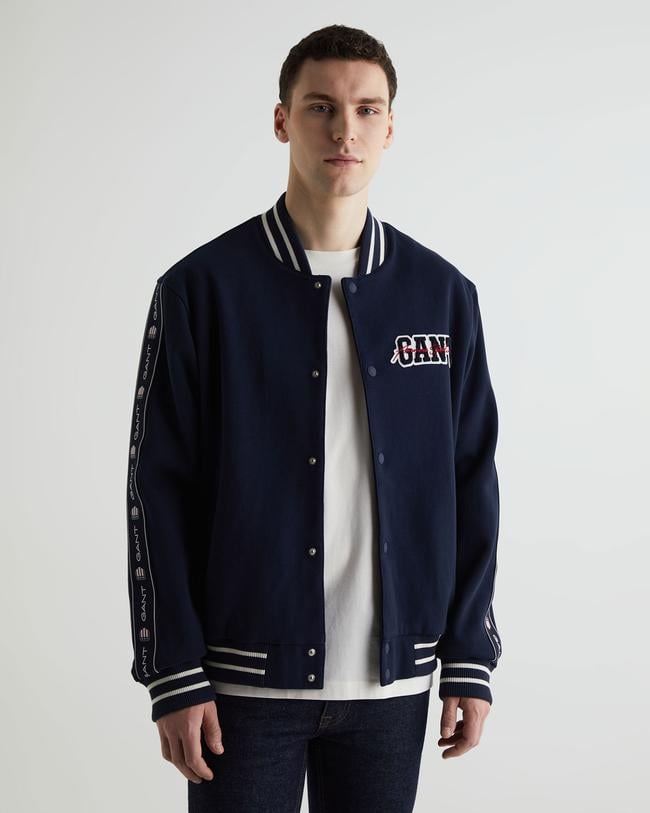  GANT Erkek Lacivert Hakim Yaka Logolu Bomber Ceket