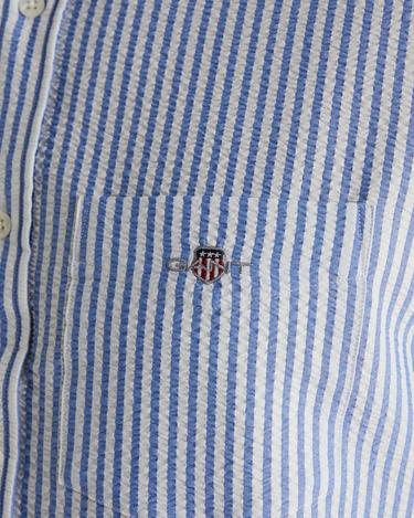  GANT Erkek Mavi Regular Fit Klasik Yaka Çizgili Gömlek
