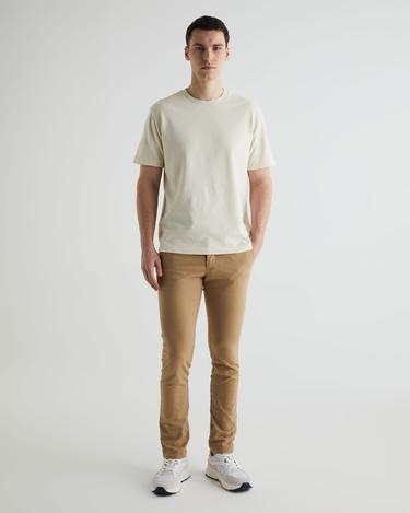  GANT Erkek Krem Regular Fit Bisiklet Yaka T-shirt