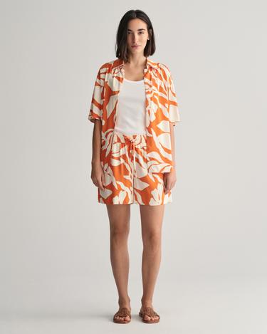  GANT Kadın Turuncu Desenli Şort