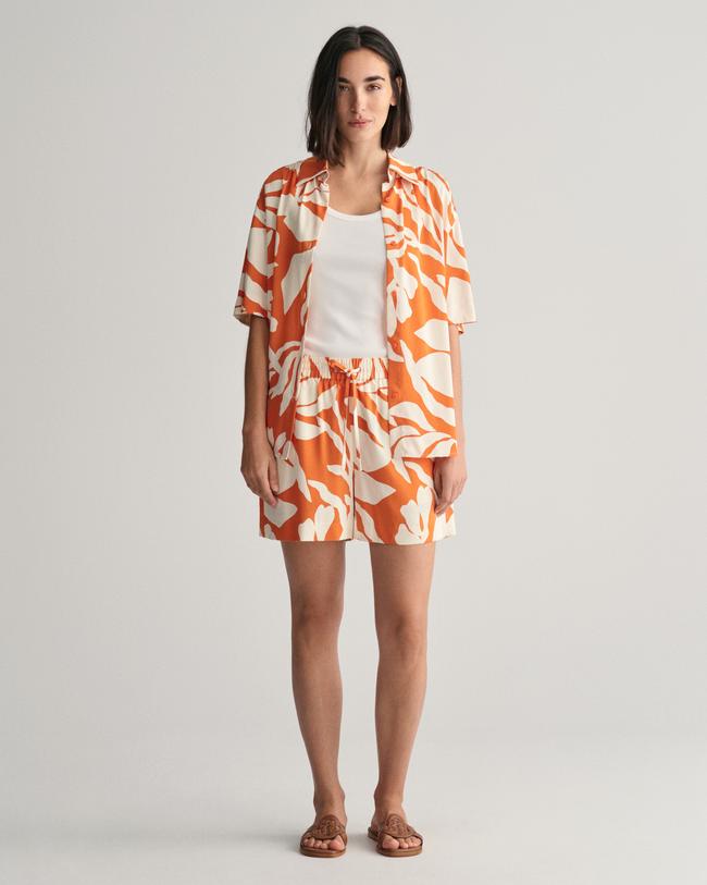  GANT Kadın Turuncu Desenli Şort