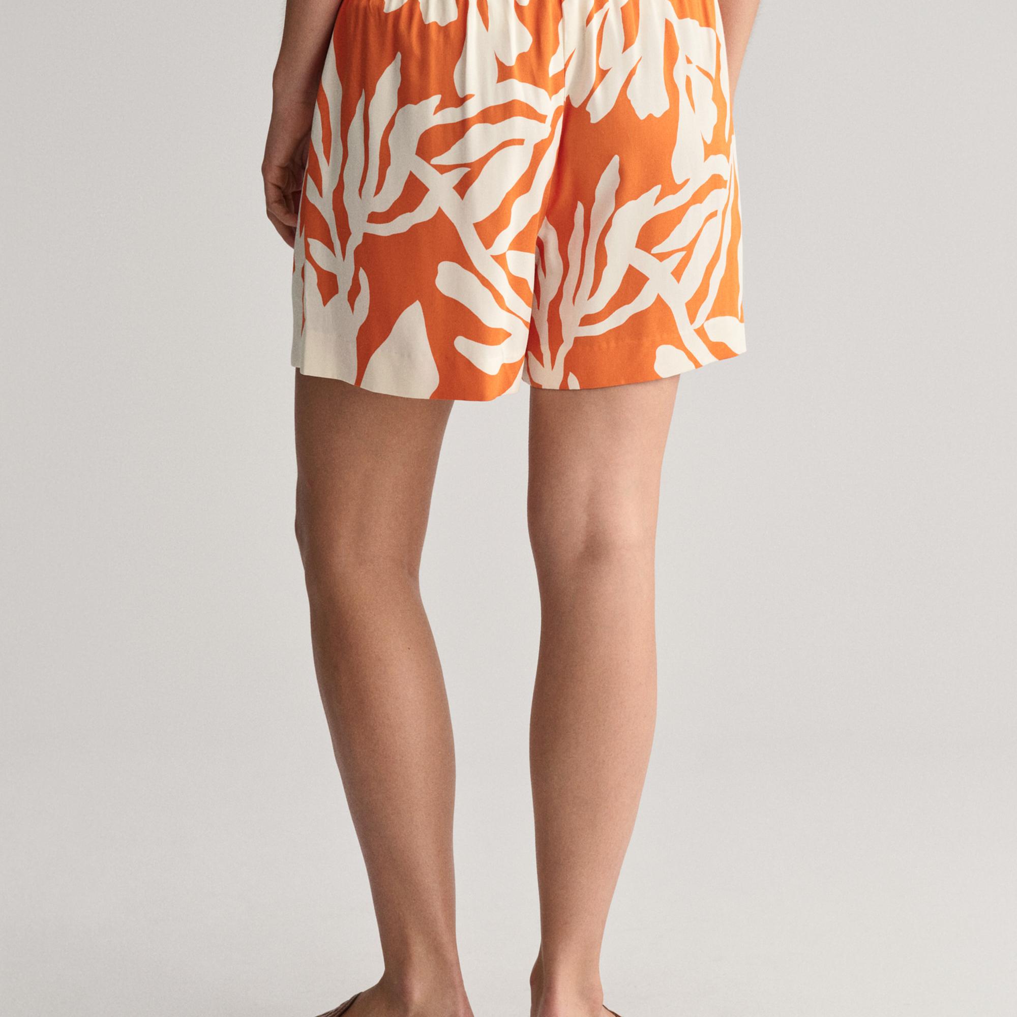 GANT Kadın Turuncu Desenli Şort