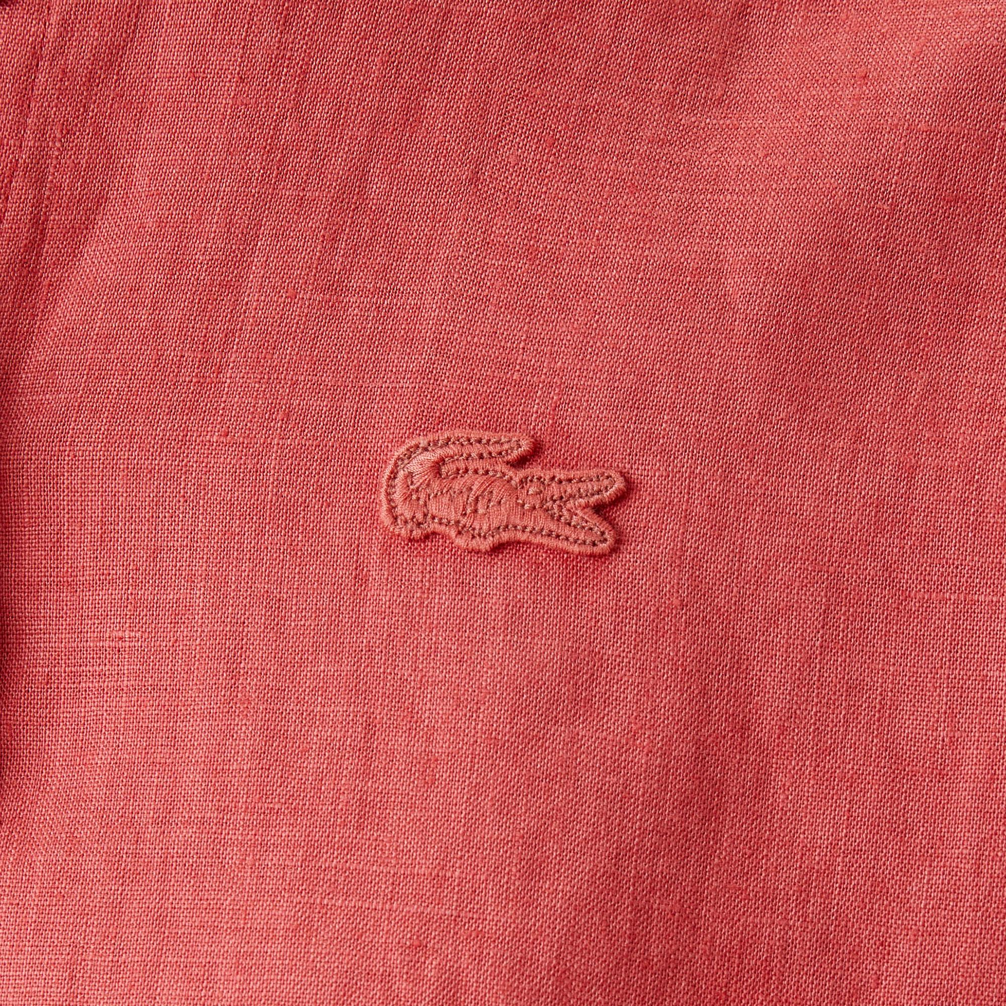 Lacoste Kadın Keten Kırmızı Gömlek