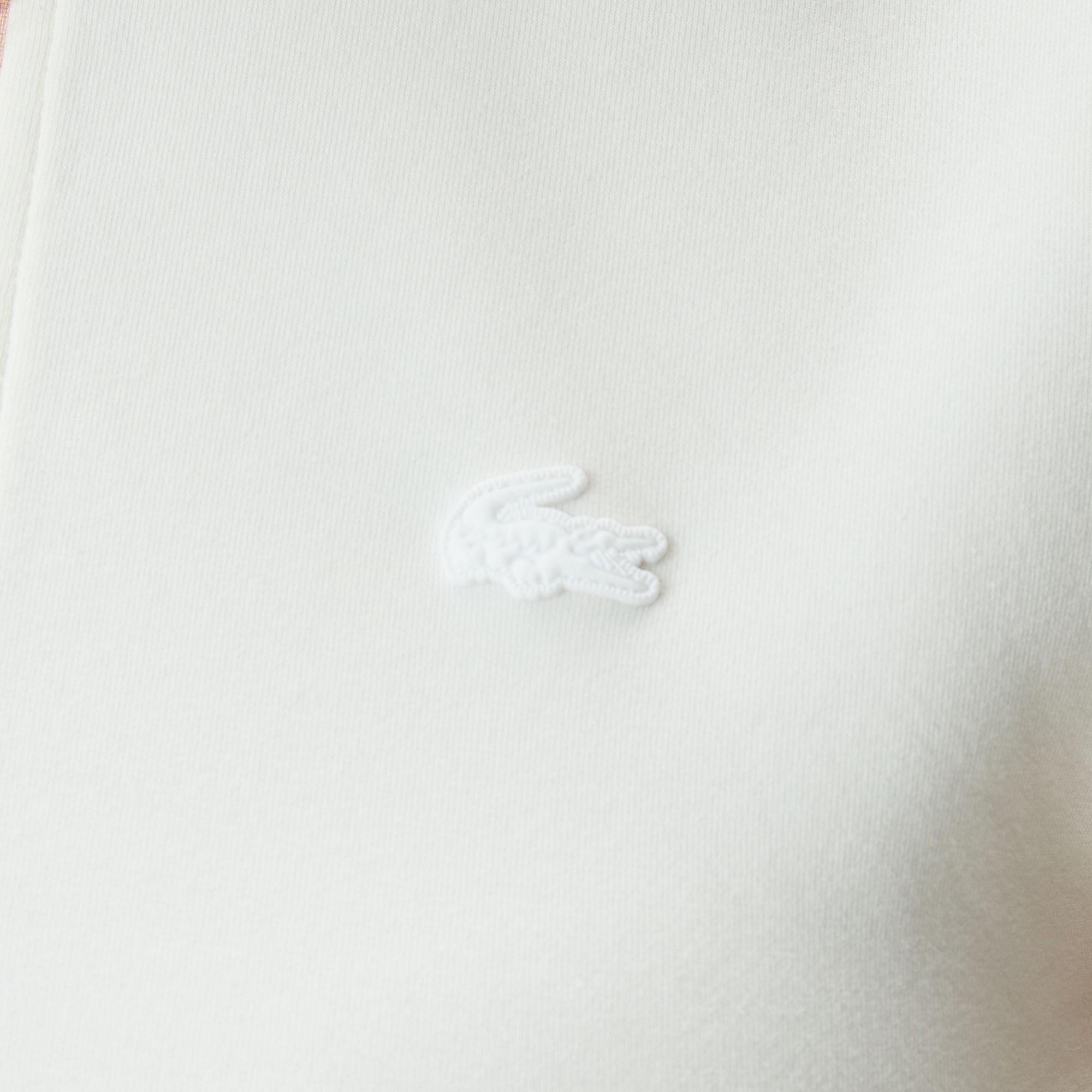 Lacoste Kadın Regular Fit Kolsuz Yarım Fermuarlı Renk Bloklu Beyaz Elbise