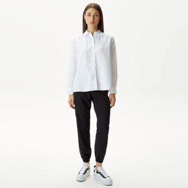  Lacoste Kadın Relaxed Fit Beyaz Gömlek