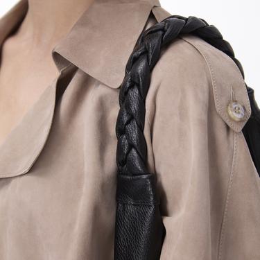  Abree Bej Kadın Süet Deri Ceket