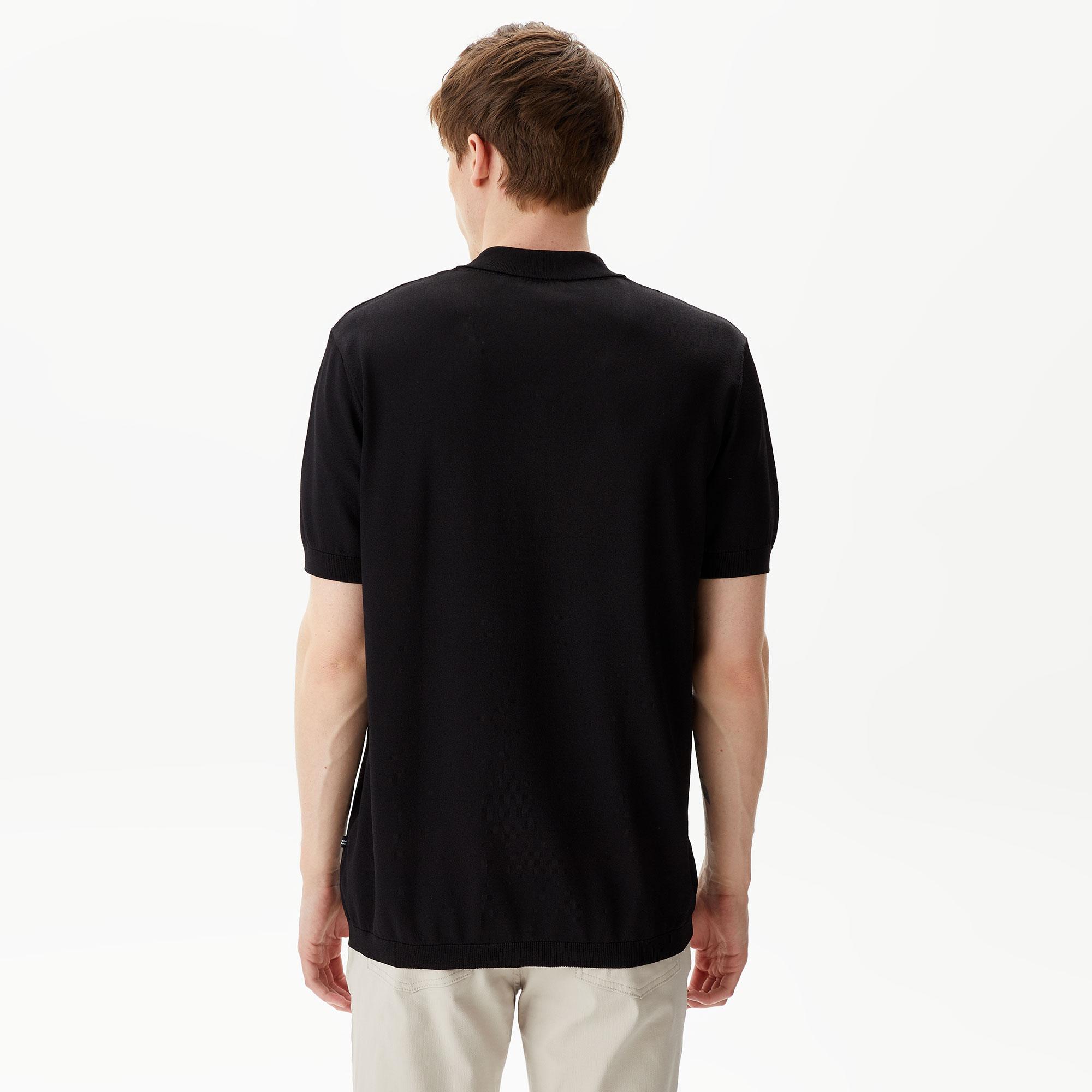 Nautica Erkek Siyah Classic Fit Kısa Kollu Triko