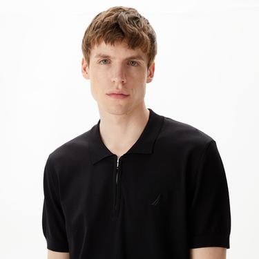  Nautica Erkek Siyah Classic Fit Kısa Kollu Triko