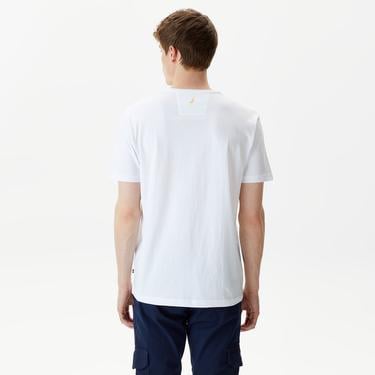  Nautica Erkek Beyaz Standart Fit T-Shirt