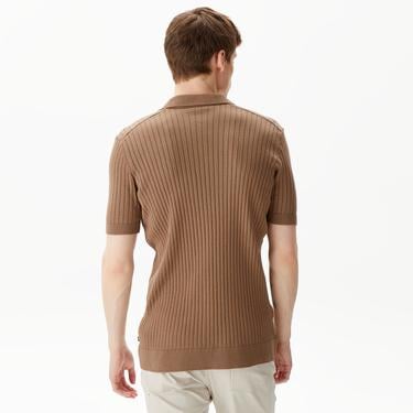  Nautica Erkek Kahverengi Classic Fit Kısa Kollu Triko