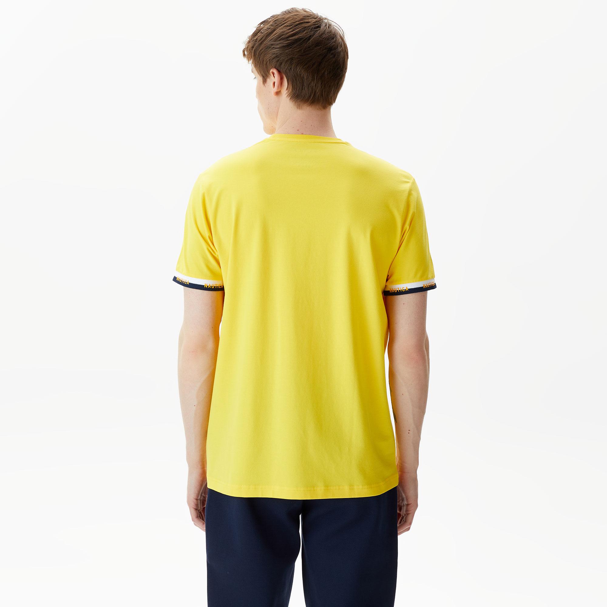 Nautica Erkek Sarı Standart Fit T-Shirt