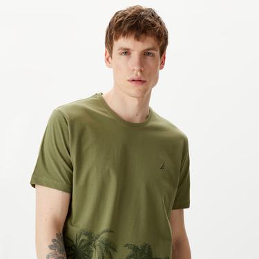  Nautica Erkek Yeşil Standart Fit T-Shirt
