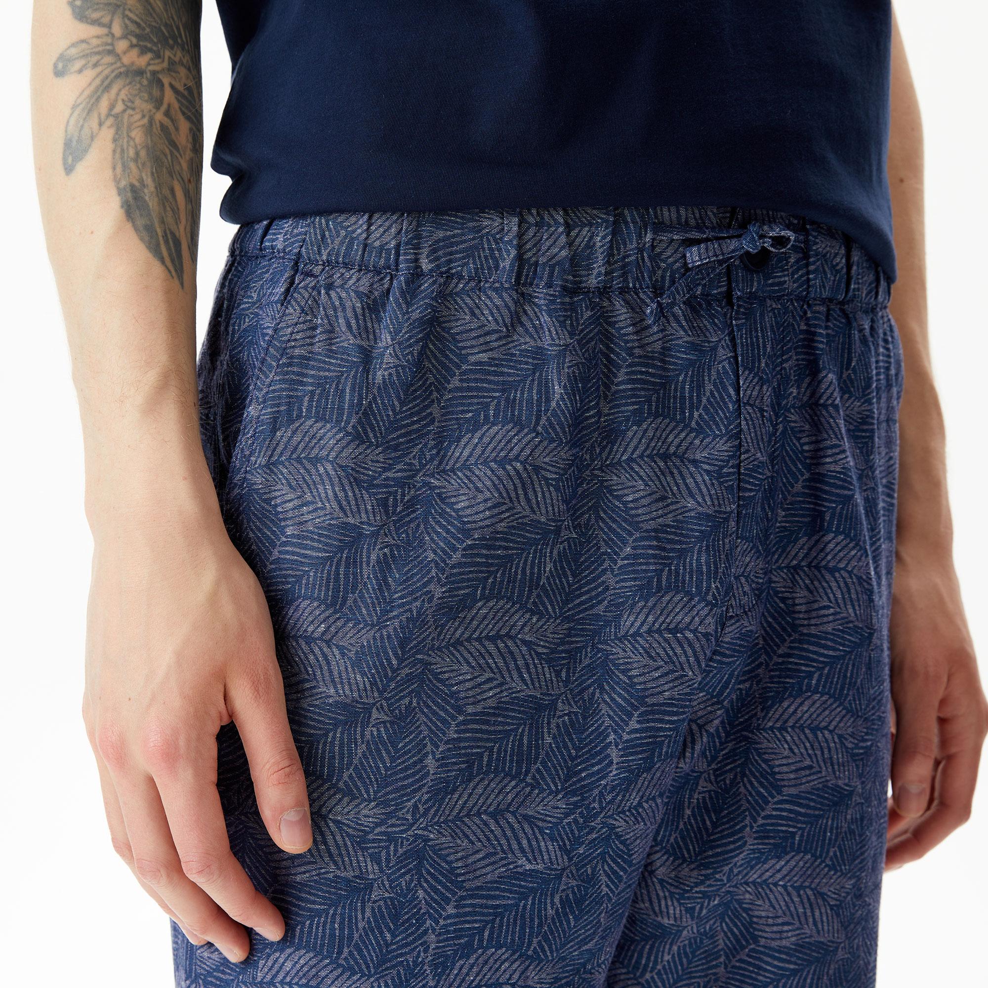 Nautica Erkek Lacivert Keten Bermuda Şort