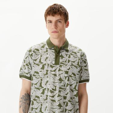  Nautica Erkek Yeşil Classic Fit Kısa Kollu Baskılı Polo Yaka T-Shirt