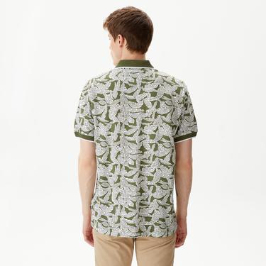  Nautica Erkek Yeşil Classic Fit Kısa Kollu Baskılı Polo Yaka T-Shirt