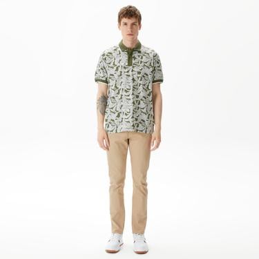  Nautica Erkek Yeşil Classic Fit Kısa Kollu Baskılı Polo Yaka T-Shirt