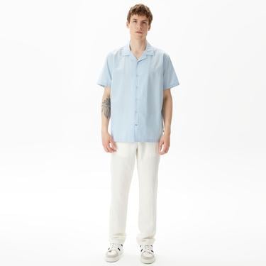  Nautica Erkek Mavi Classic Fit Kısa Kollu Gömlek